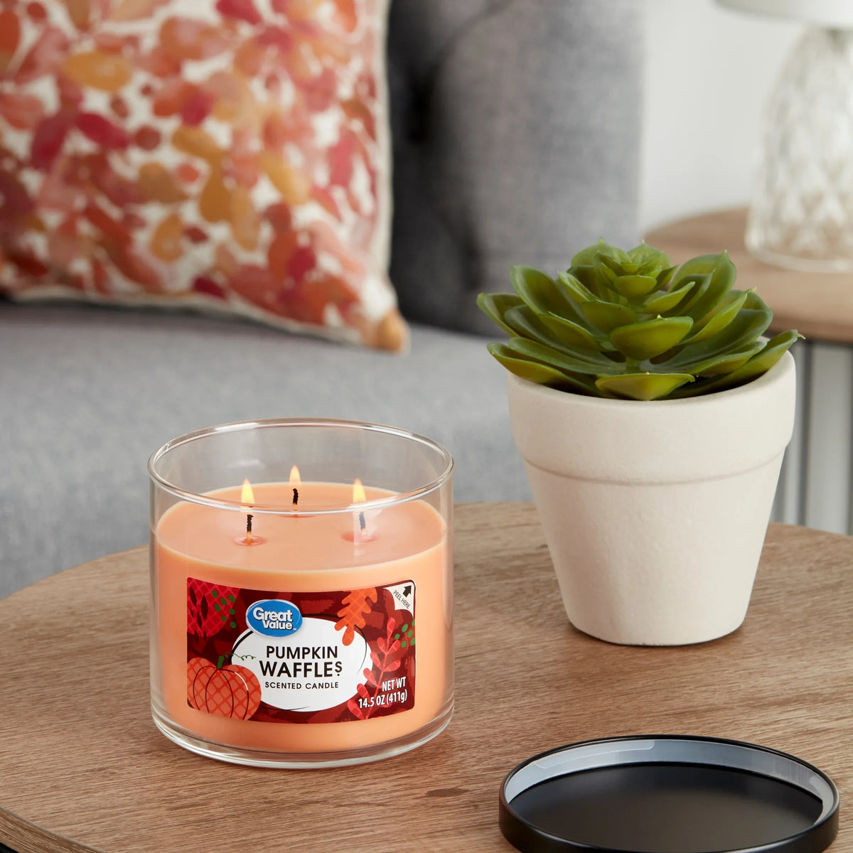 (2 pack) Great Value Limited Edition Pumpkin Waffles Scented Candle, 14.5 oz
