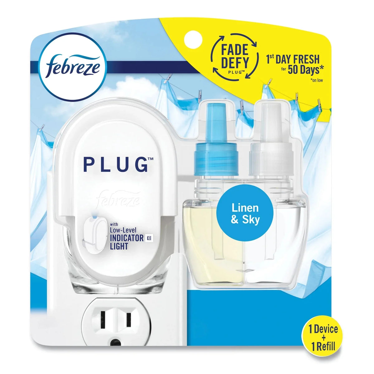 PLUG 6.54 in. x 2.99 in. x 5.98 in. Air Freshener Warmer Start Kit - Clear/White (4/Carton)