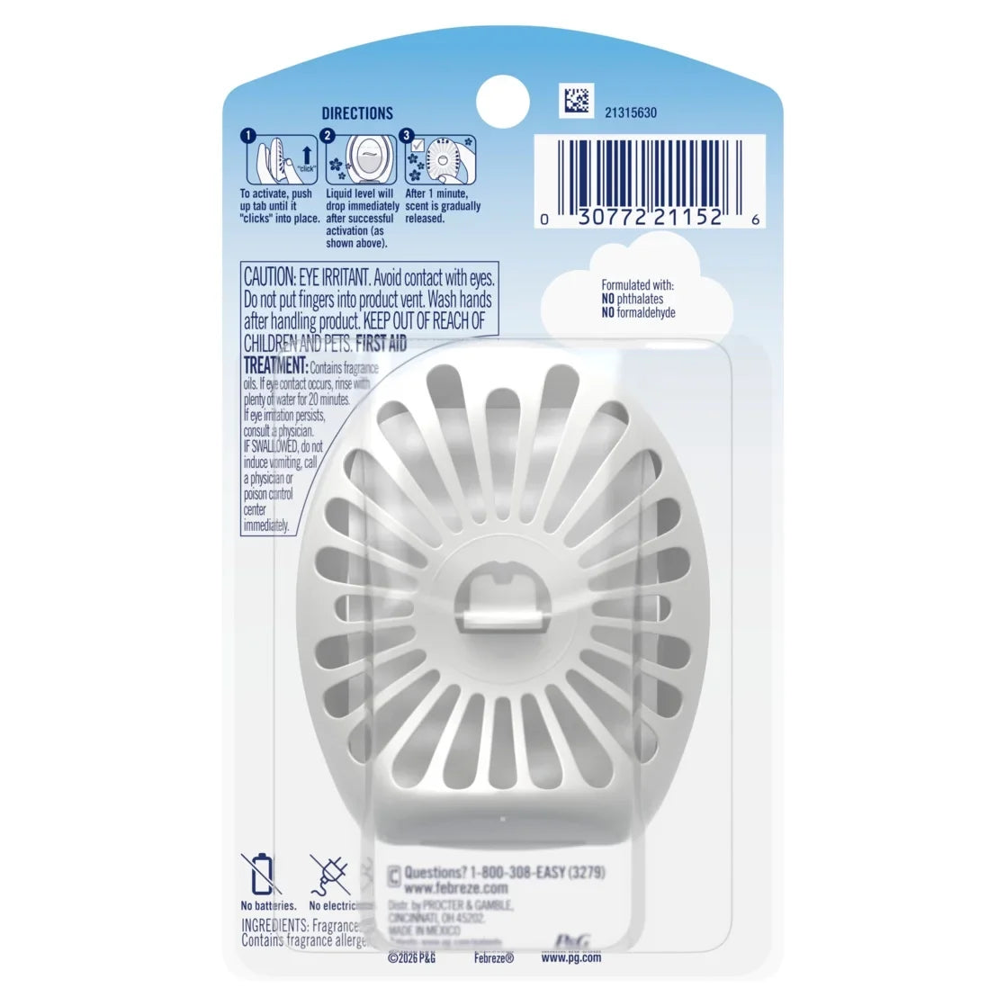 Febreze Bathroom Air Freshener, Odor-Fighting, Lavender, 1ct