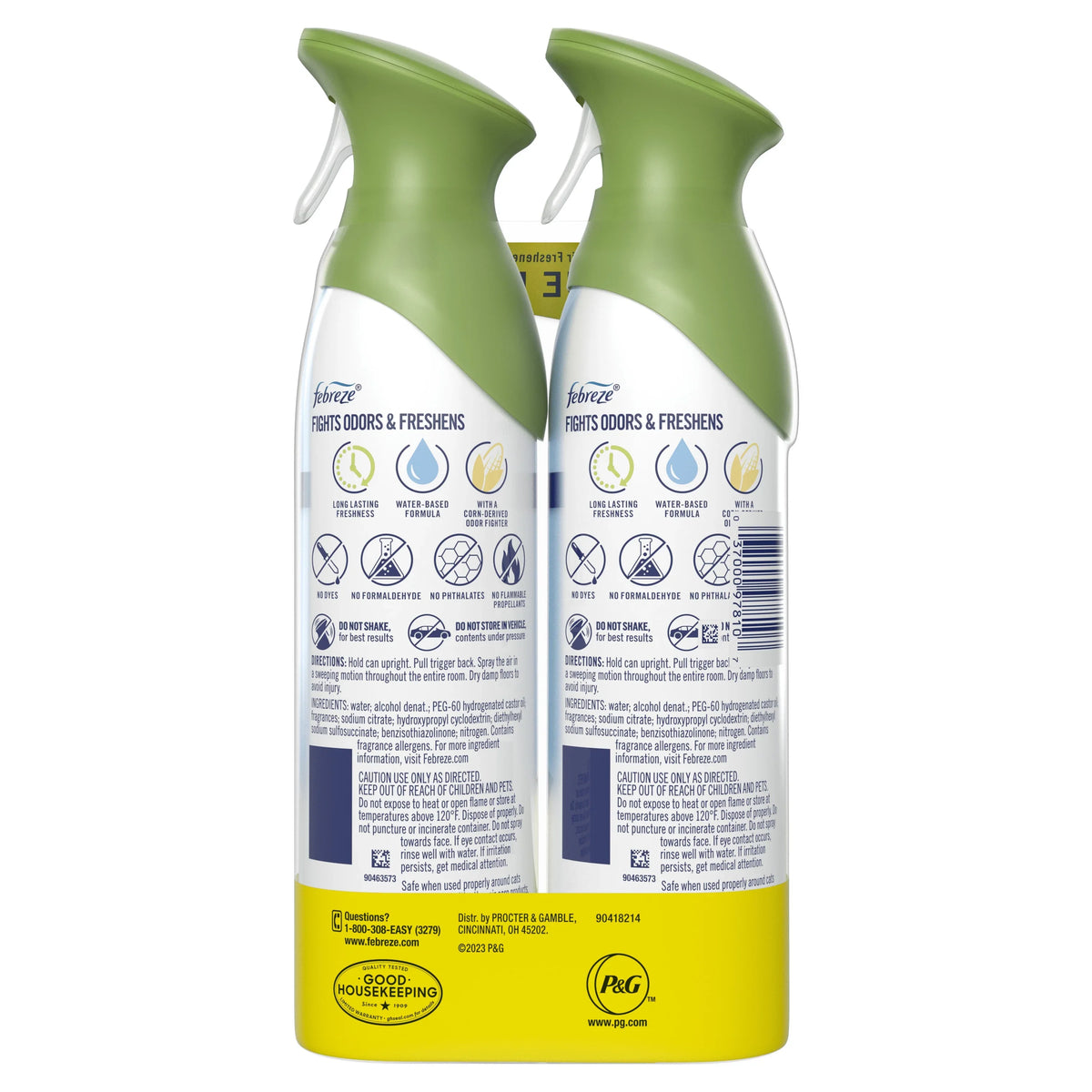 Febreze Air Freshener Spray, Odor-Fighting Room Spray, Gain Original, 8.8oz, 2 Count