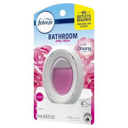 Febreze Bathroom Air Freshener, Odor-Fighting, Downy April Fresh Scent, 1 Count