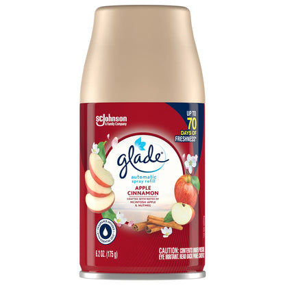 Glade Automatic Spray Refill, Air Freshener, Apple Cinnamon, 6.2 oz