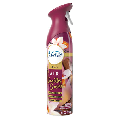 Febreze Air Mist Luxe Air Freshener Spray, Vanilla Suede Scent, 8.1oz