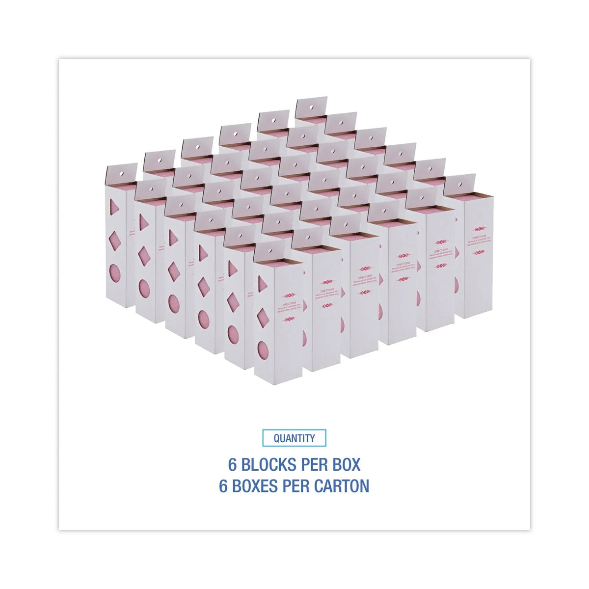 Boardwalk Deodorizing Para Wall Blocks, 24 oz, Pink, Cherry, 6/Box