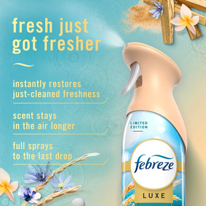 Febreze Air Mist Luxe Warm Ocean Breeze Air Freshener Spray, 8.1 oz