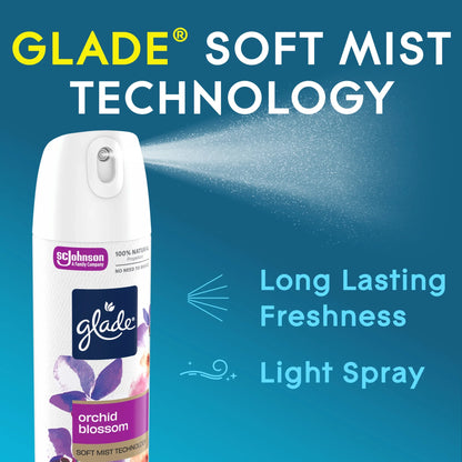 Glade® Odor Fighting Soft Mist Air Freshener Room Spray, Orchid Blossom, 7.3oz., 1 Count