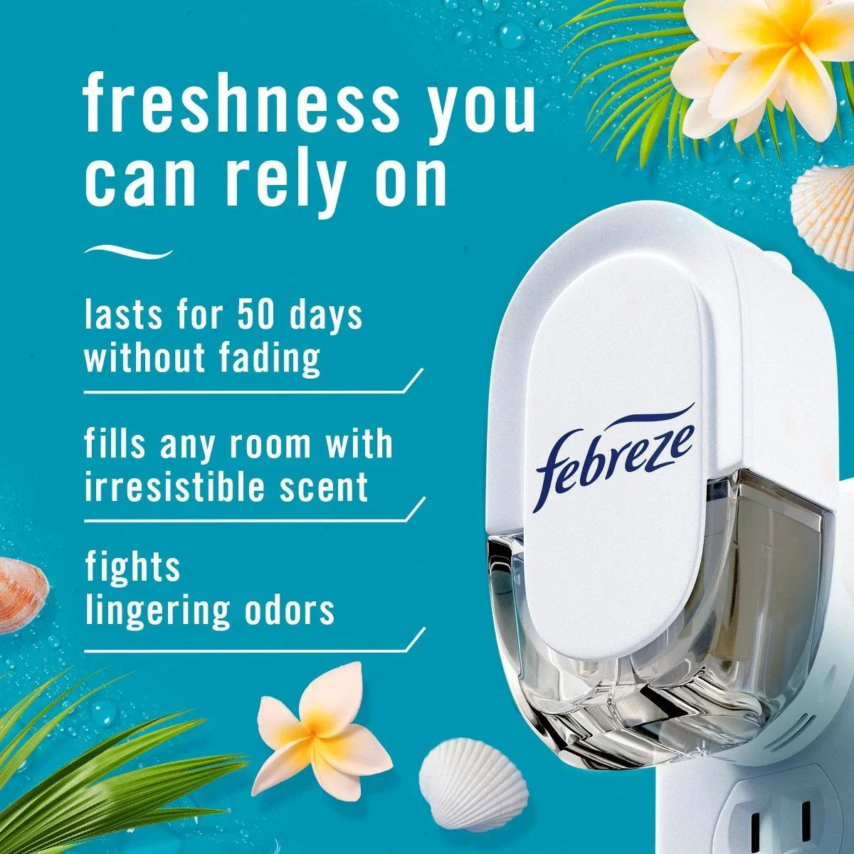 2X - Febreze Odor-Fighting Fade Defy Plug Air Freshener Refill - Bora Bora - 0.87 fl oz/3pk