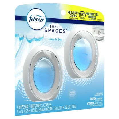 Febreze Linen/Sky Small Spaces - Liquid - 25 fl oz (0.8 quart) - Linen & Sky - 45 Day - 2 / Pack | Bundle of 2 Packs