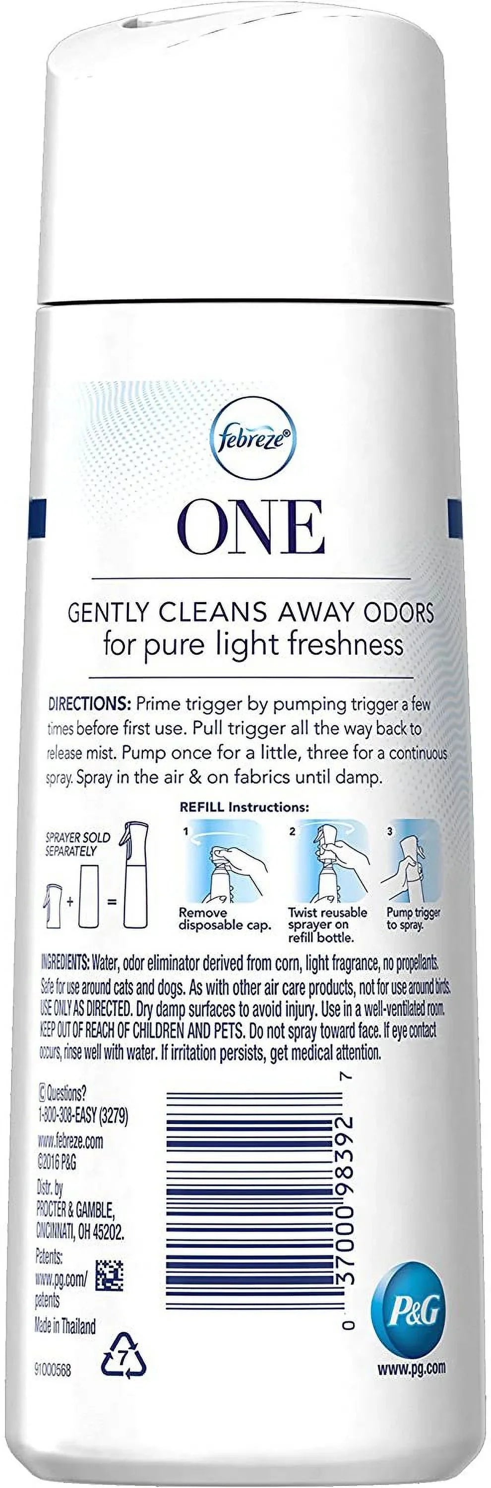 Febreze One Fabric and Air Mist Refill, Mandarin Scent, 10.1 Ounce