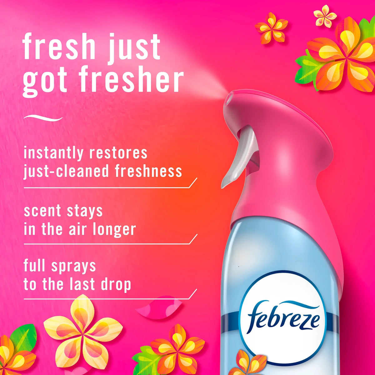 Febreze Air Mist Air Freshener Spray, Gain Island Fresh, 8.1oz, 2 Count