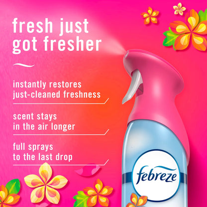 Febreze Air Mist Air Freshener Spray, Gain Island Fresh, 8.1oz, 2 Count