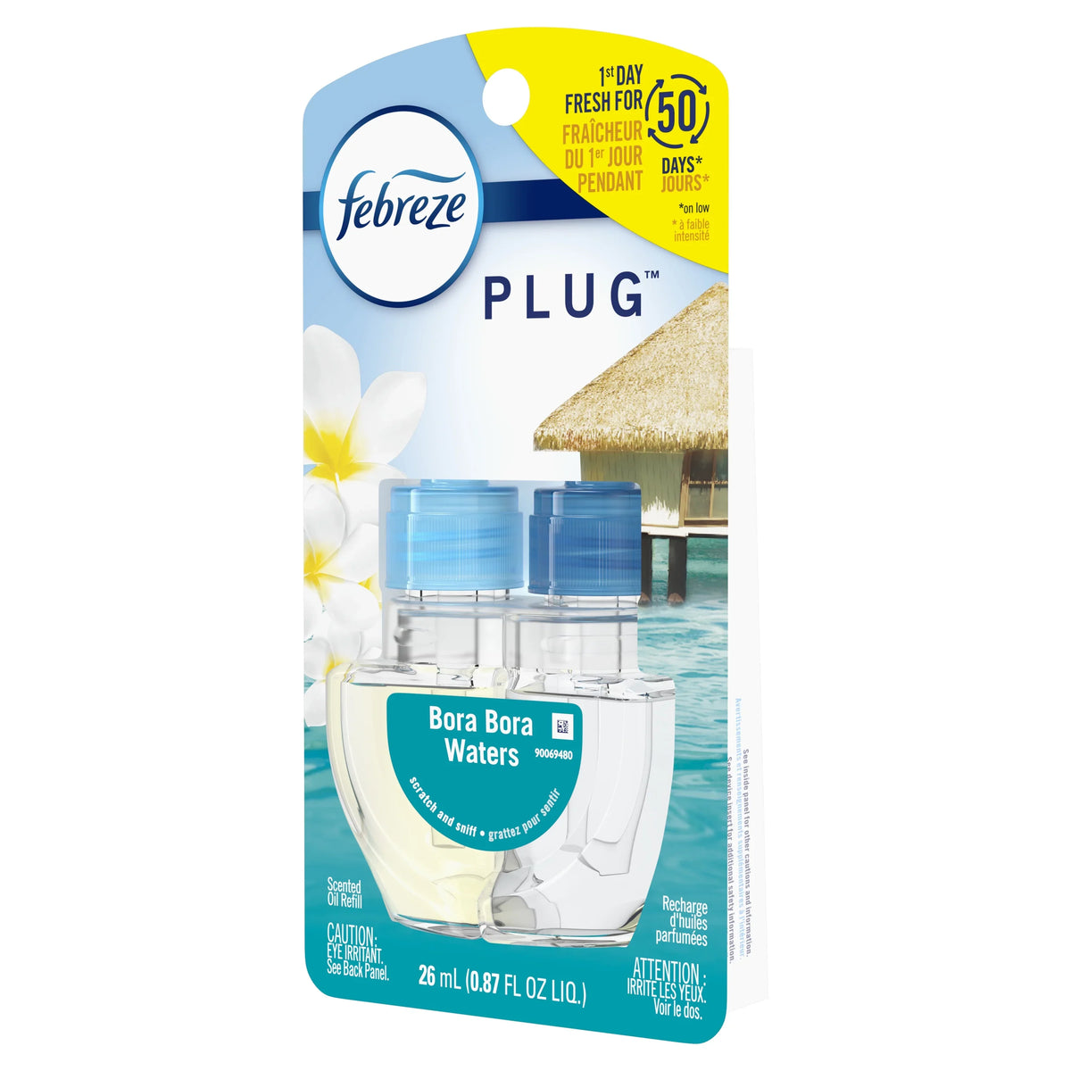 Febreze Plug Air Freshener Scented Oil Refill, Bora Bora Waters, 1 Count