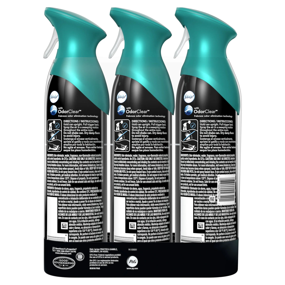 Febreze Unstopables FRESH Air Freshener (3 Count, 8.8 oz. each)