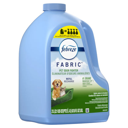 Febreze Fabric Spray Air Freshener, Odor-Fighting, Pet Odor Fighter, 67.6 oz Refill