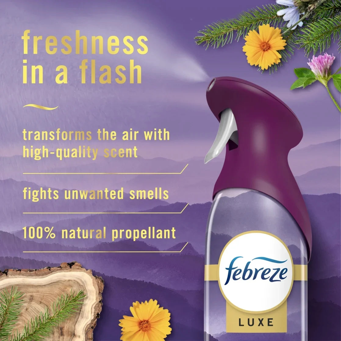 Febreze Air Freshener Spray Mountain Scent, Odor-Fighting, 8.8oz, 3 Count