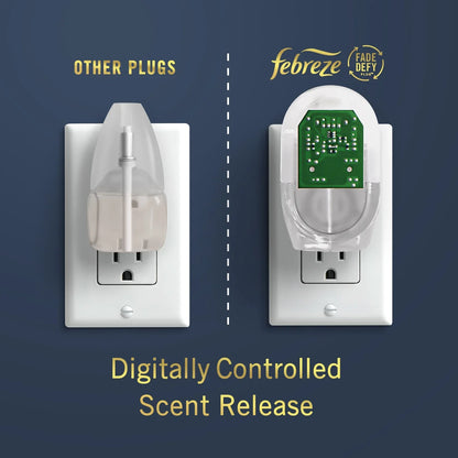Febreze Origins Fade Defy PLUG Air Freshener & Odor Eliminator, Forest (2) .87 fl. oz. Oil Refills