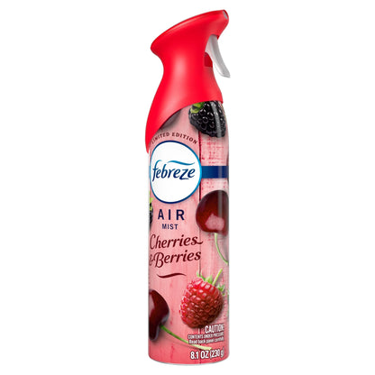 Febreze Air Mist Air Freshener Spray with Cherries & Berries Scent, 8.1 oz