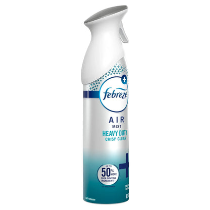 Febreze Air Mist Air Freshener Spray, Heavy Duty Crisp Clean, 8.1oz