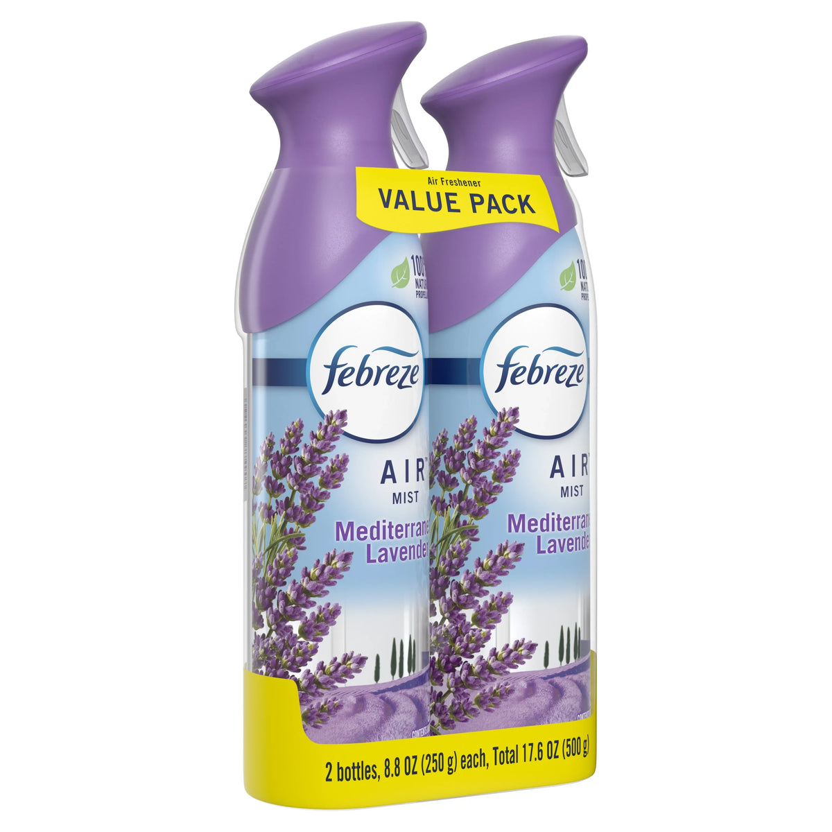 Febreze Air Freshener Spray, Odor-Fighting Room Spray, Mediterranean Lavender, 8.8oz, 2 Count