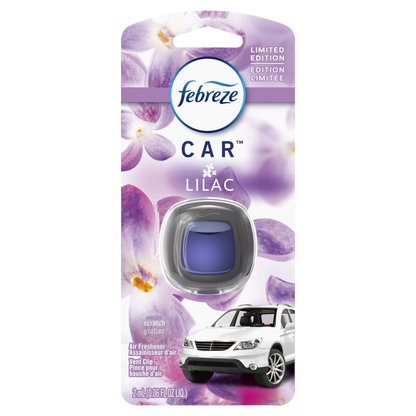 Febreze Car Air Freshener Vent Clip, Lilac, 1 Count