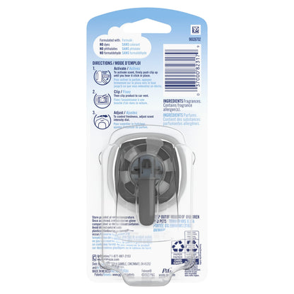 Febreze Car Odor-Fighting Air Freshener Vent Clip, Linen & Sky, 1 count