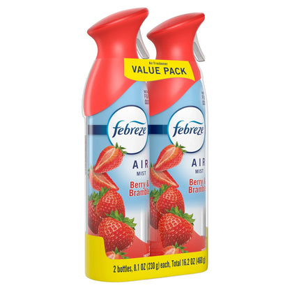Febreze Air Mist Air Freshener Spray Berry & Bramble Scent, 8.1oz 2ct