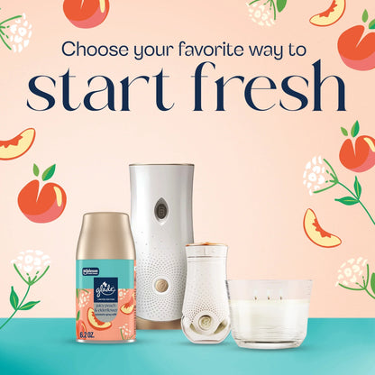 Glade® PlugIns®, Juicy Peach & Elderflower, Large Auto refills, 12.4 oz, 2 Count