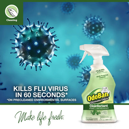 OdoBan Original Eucalyptus Scent Disinfectant Fabric & Air Freshener, 27 fl oz