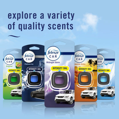 Febreze Car Air Freshener Vent Clip, Midnight Storm, 1 count