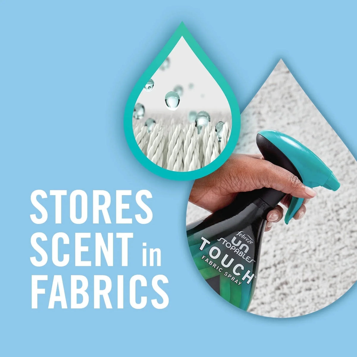 Febreze Unstopables Touch Fabric Spray, Fresh & Breeze, 16.9 oz, Pack of 2