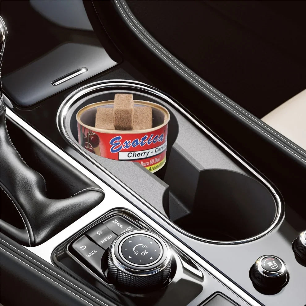 Exotica Car Air Freshener | Spill-proof Can | Organic | For Home & Auto | Long Lasting Freshness | (Pack of 12) (Cherry)