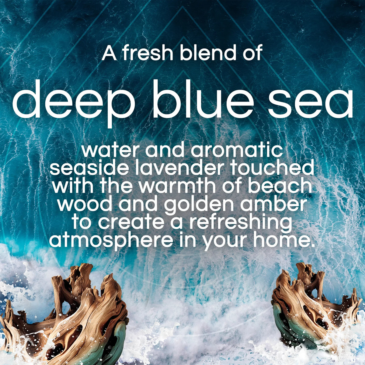Air Wick Vibrant Plug-In Scented Oil Air Freshener Warmer Refills, Deep Blue Sea and Beach Wood, 5 Count