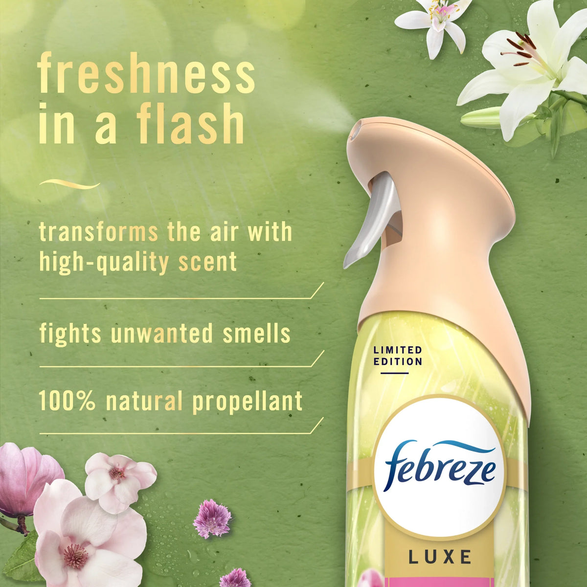Febreze Air Freshener Spray, Odor-Fighting Room Spray, Morning Spring Showers Scent, 8.8oz, 1 Count
