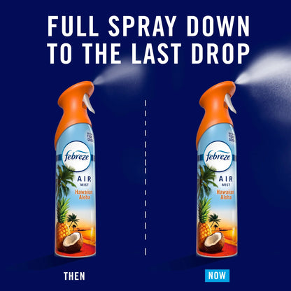 Febreze Air Mist Air Freshener Spray Hawaiian Aloha, 8.1oz, 2 Count