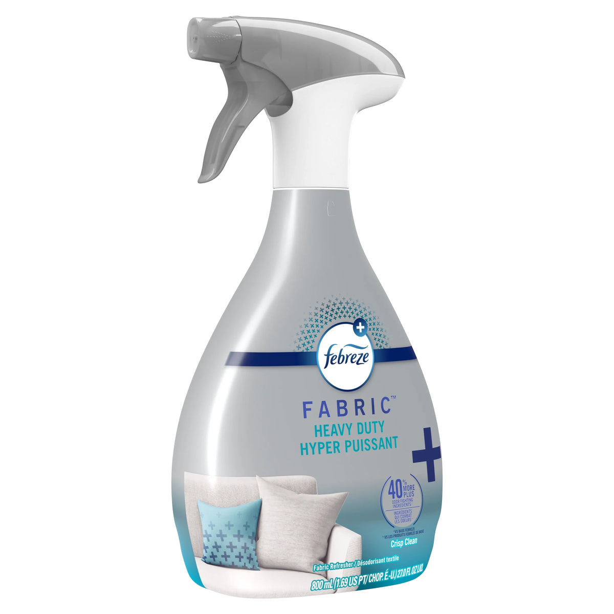 Febreze Fabric Spray Air Freshener, Odor-Fighting, Heavy Duty Crisp Clean, 27 oz