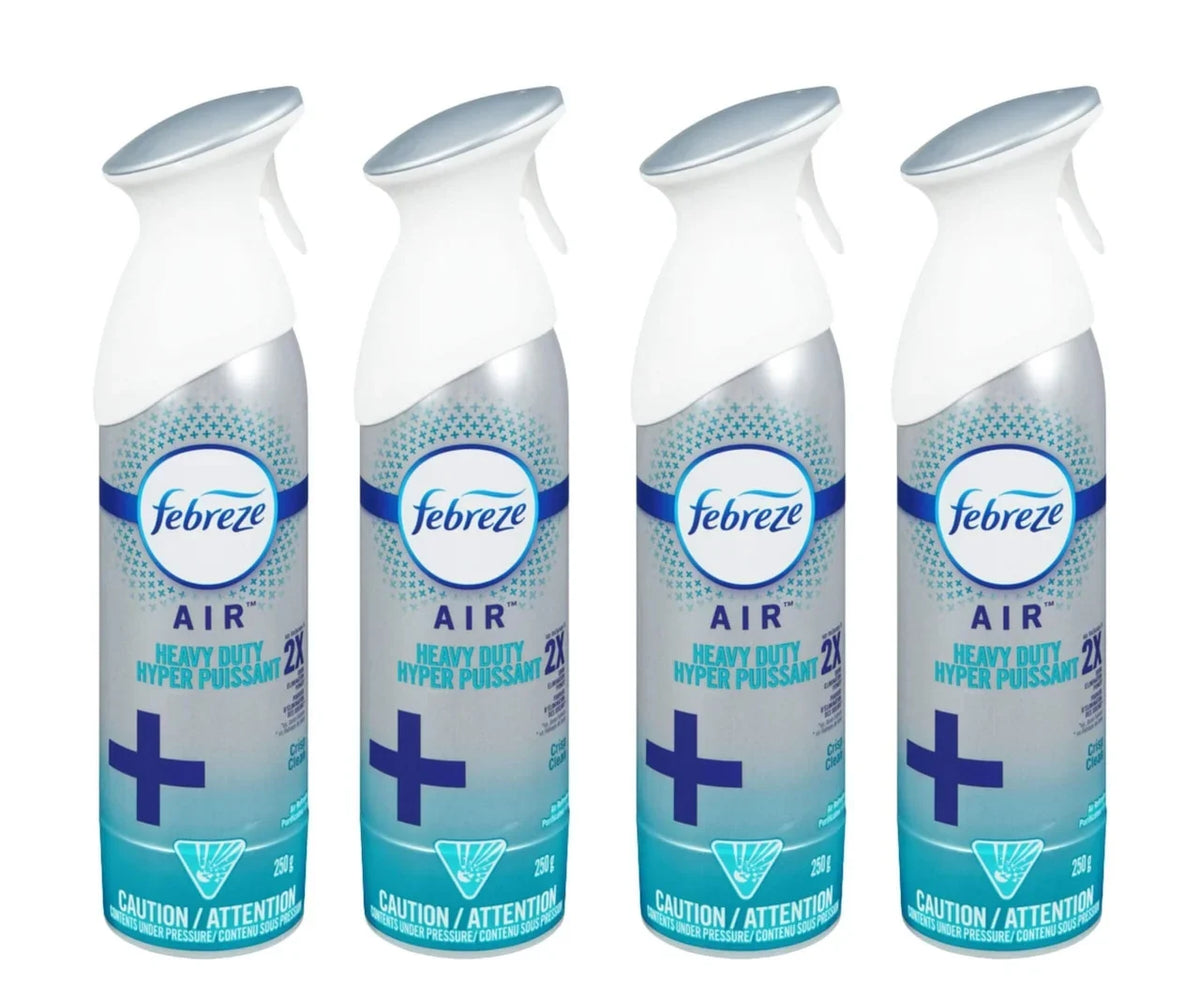 Febreze Heavy Duty Fabric Odor-Eliminating Air Freshener, 250g (4-Pack Case)