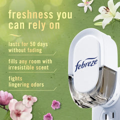 Febreze Plug In Air Freshener Scented Oil Refill Premium Spring Mix, 3 Count