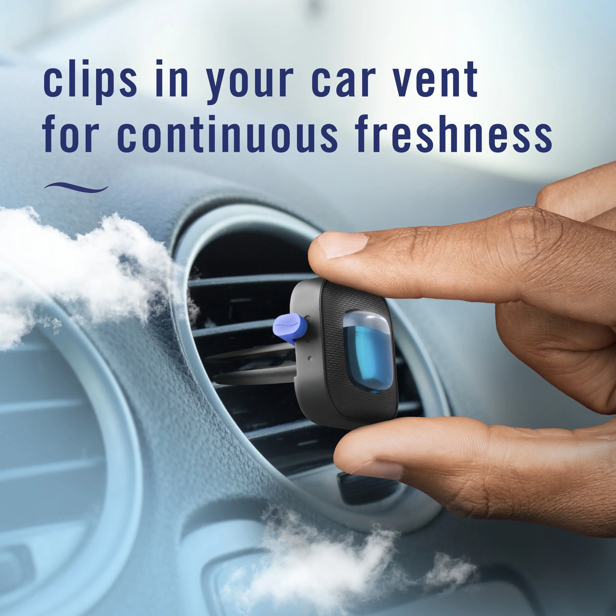 Febreze Car Air Freshener Vent Clip, Linen & Sky, 1 Count