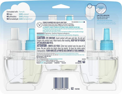 Febreze Odor-Fighting Fade Defy PLUG Air Freshener Refill, Linen & Sky, (3) .87 fl. oz. Oil Refills