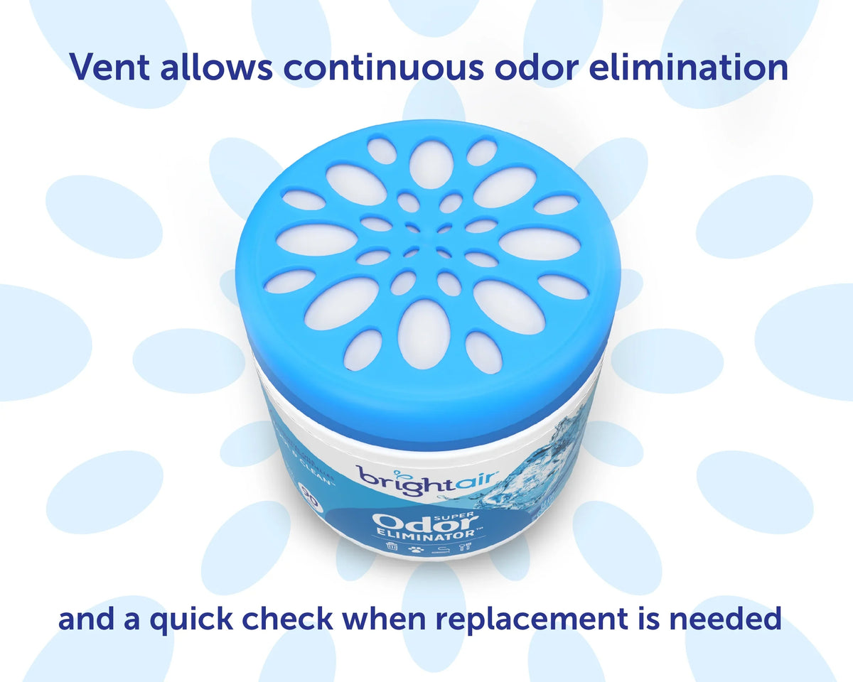 Bright Air Super Odor Eliminator Air Freshener, Cool & Clean, 14oz, Case of 6