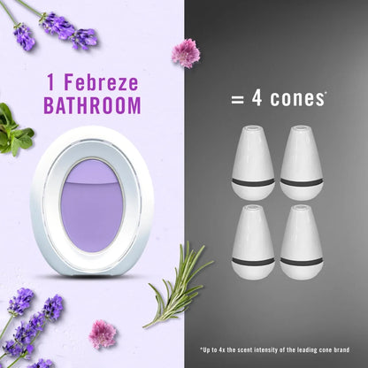 Febreze Bathroom Air Freshener, Odor-Fighting, Lavender, 1ct