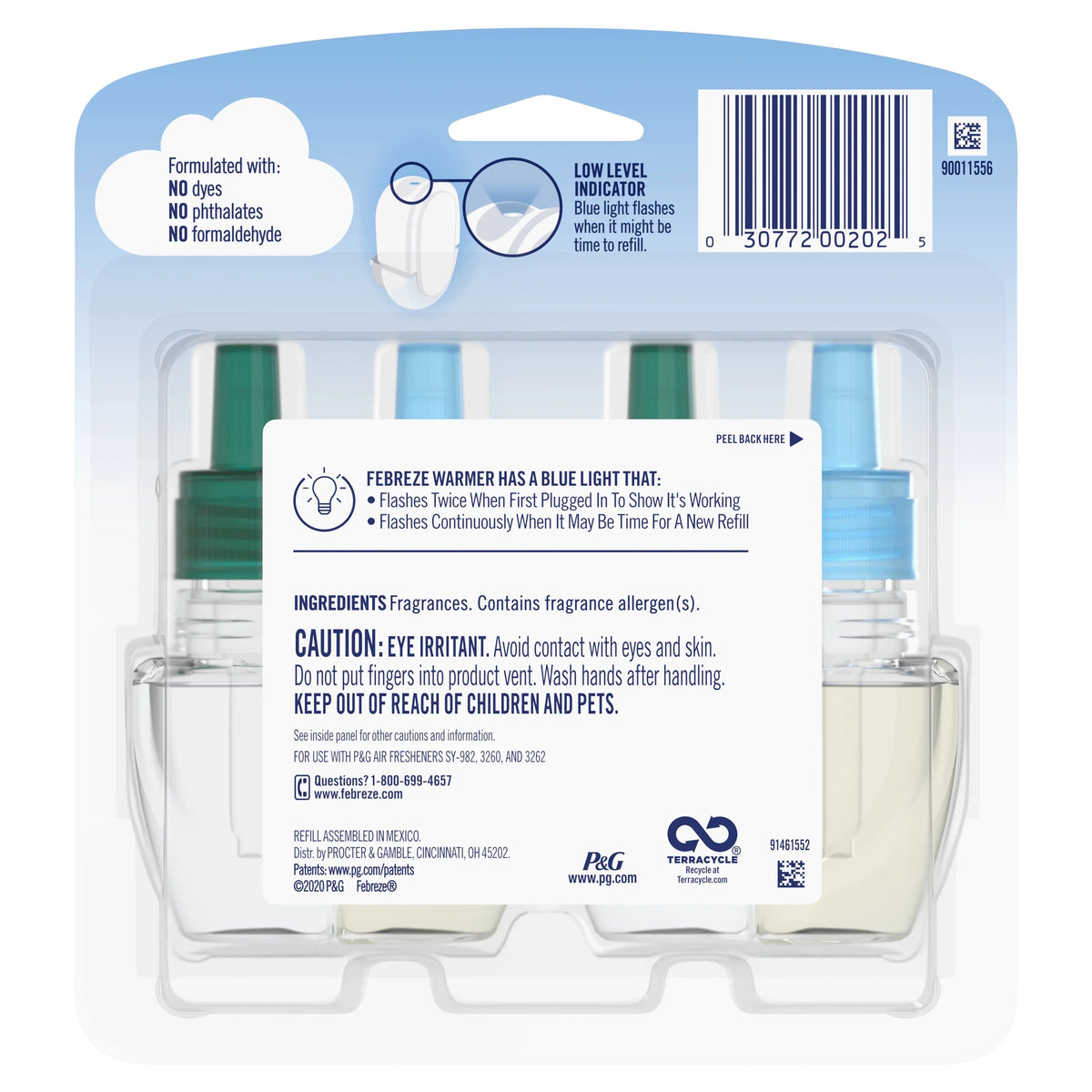 Febreze Origins Fade Defy PLUG Air Freshener & Odor Eliminator, Forest (2) .87 fl. oz. Oil Refills