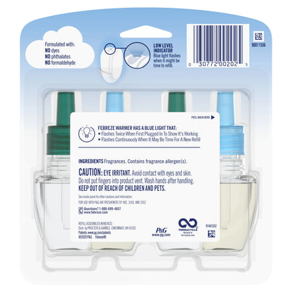 Febreze Origins Fade Defy PLUG Air Freshener & Odor Eliminator, Forest (2) .87 fl. oz. Oil Refills