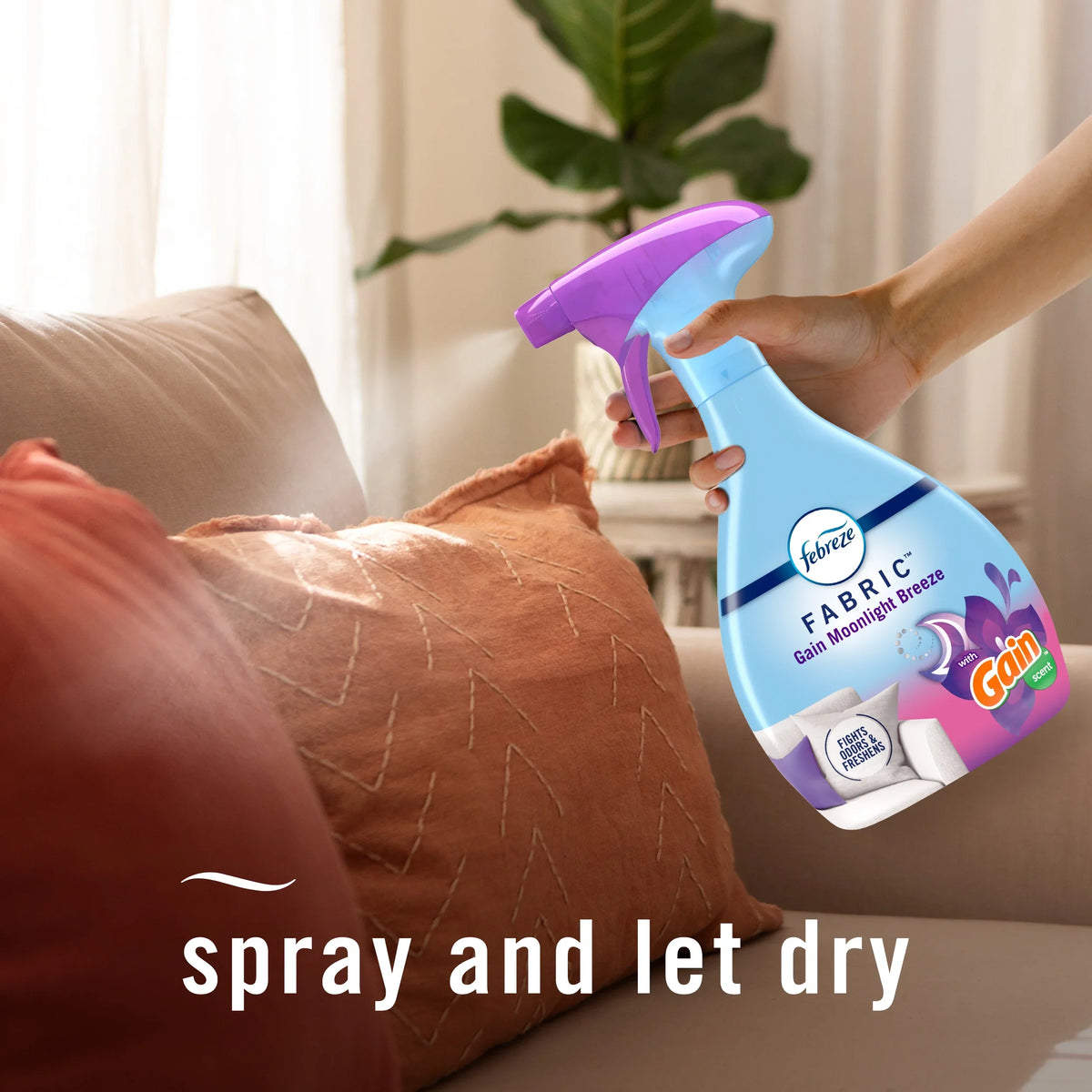 Febreze Fabric Spray Air Freshener, Odor-Fighting, Gain Moonlight Breeze, 23.6 fl oz