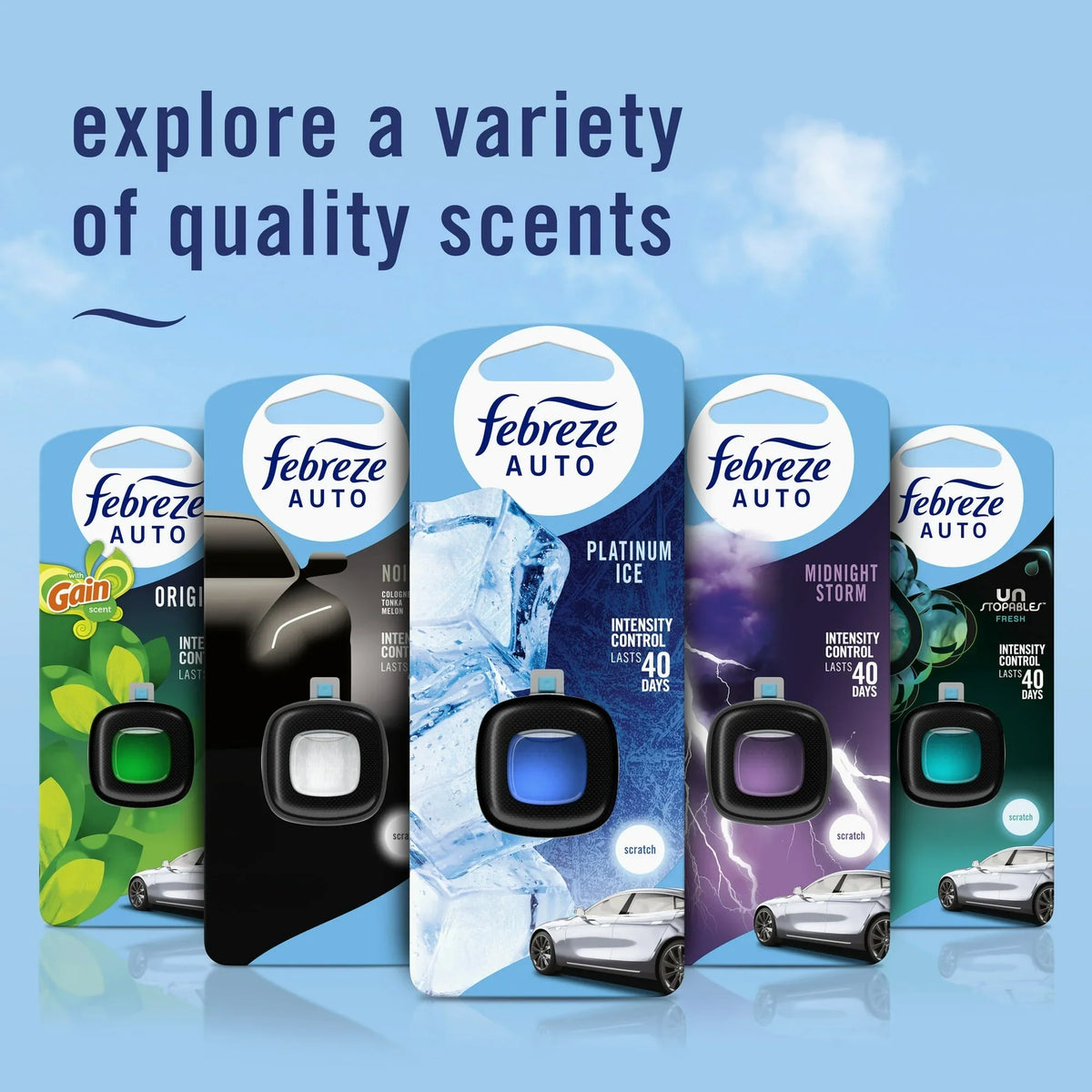 (2 pack ) Febreze AUTO Car Air Freshener, Odor-Fighting Car Vent Clip, Old Spice Swagger, 2 Count