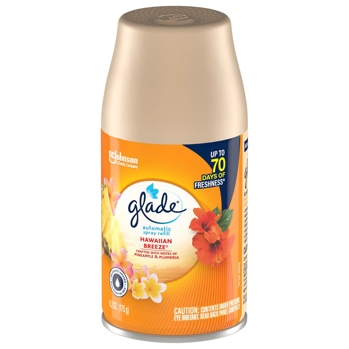 Glade Automatic Spray Refill 1 Count, Hawaiian Breeze, 6.2 oz. Total, Air Freshener