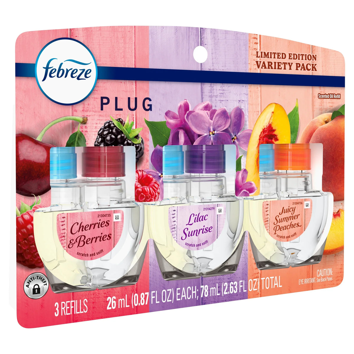 Febreze Plug In Air Freshener Scented Oil Refill, Spring Mix, 3 Count