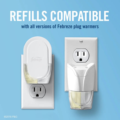 Febreze Plug Air Freshener Scented Oil Refill, Gain Meadows & Rain, 2 Count