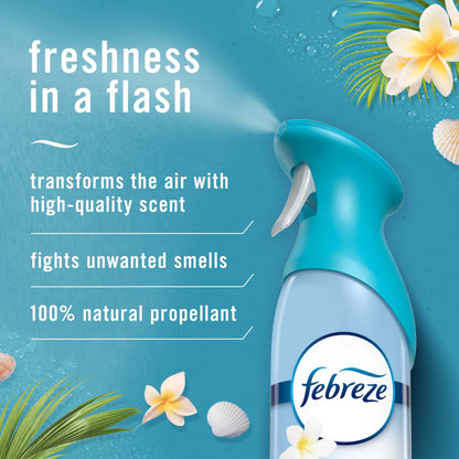 Febreze Air Freshener Spray, Odor-Fighting Room Spray, Bora Bora Waters, 8.8oz, 2 Count