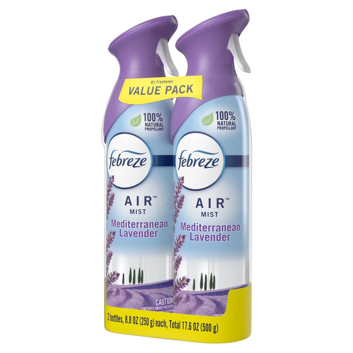 Febreze Air Freshener Spray, Odor-Fighting Room Spray, Mediterranean Lavender, 8.8oz, 2 Count
